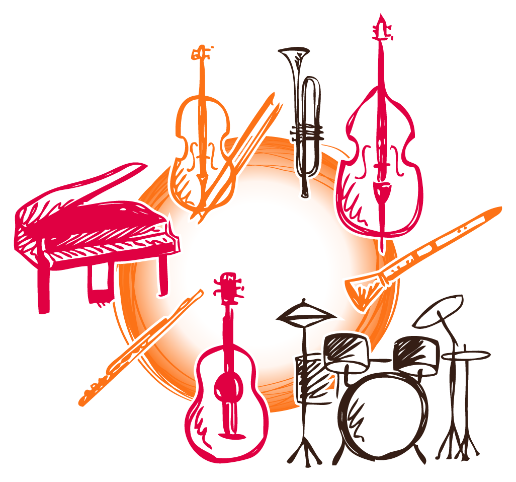 In unserem Instrumentenkreisel haben Kinder 1 Jahr lang die Möglichkeit, 8 verschiedene Instrumente kennenzulernen.